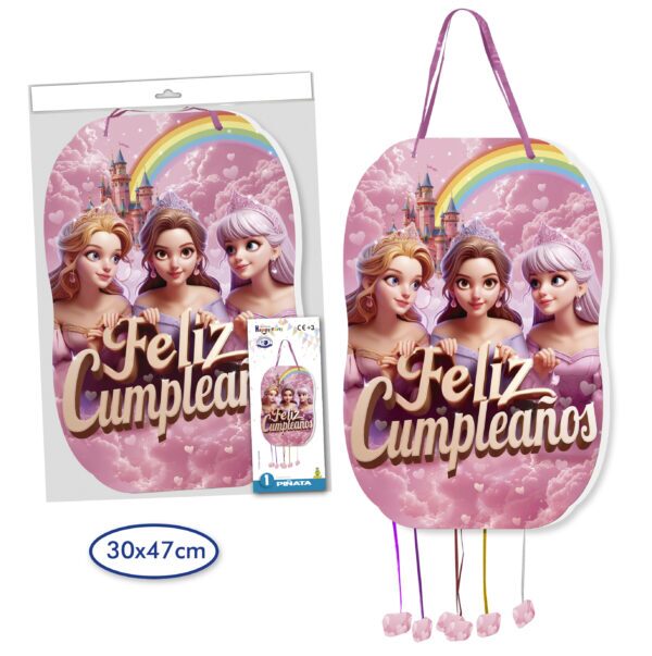 B/ PIÑATA PRINCESAS FELIZ CUMPLEAÑOS R.5596