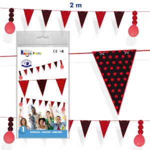 B / DRAPEAUX TRIANGULAIRES GUIRNALDA ROUGES