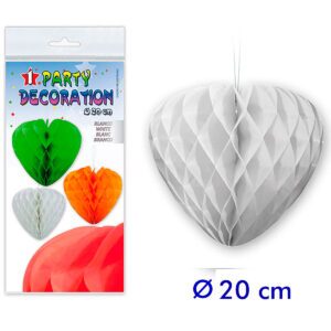 B / PARTYDECO 1 COEUR ABEILLE 20 CM BLANC-01