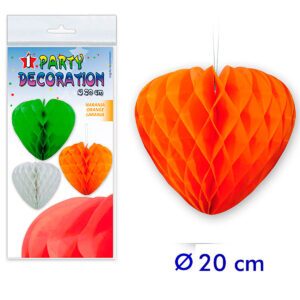 B / PARTYDECO 1 COEUR ABEILLE 20 CM ORANGE-04