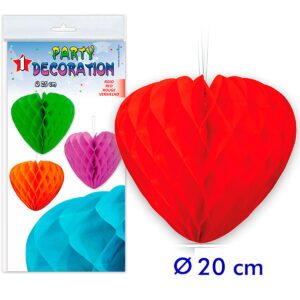 B / PARTYDECO 1 COEUR ABEILLE 20 CM ROUGE-05