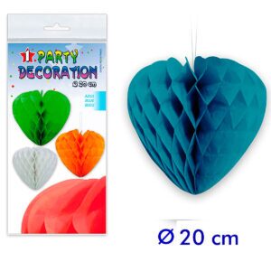 B / PARTYDECO 1 COEUR ABEILLE 20 CM CELESTE-09