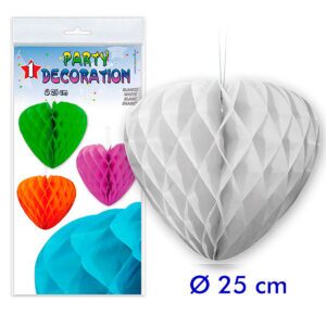 B / PARTYDECO 1 COEUR ABEILLE 25 CM BLANC-01