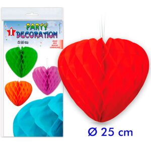 B / PARTYDECO 1 COEUR ABEILLE 25 CM ROUGE-05