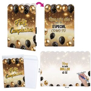 B/ CARTE JOYEUX ANNIVERSAIRE OR R.6625-04