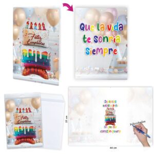 B/ CARTE D'ANNIVERSAIRE GÂTEAU R.6627-02